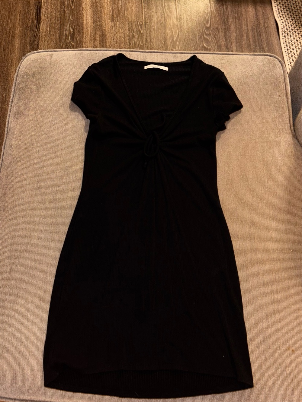 Abercrombie & Fitch Black Knot-Front Mini Dress